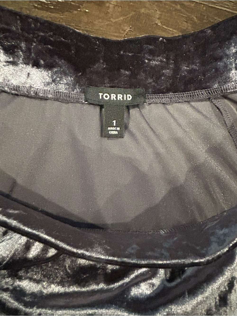 torrid Charcoal/slightly periwinkle Velvet Pleated Skater Skirt - Picture 3 of 8